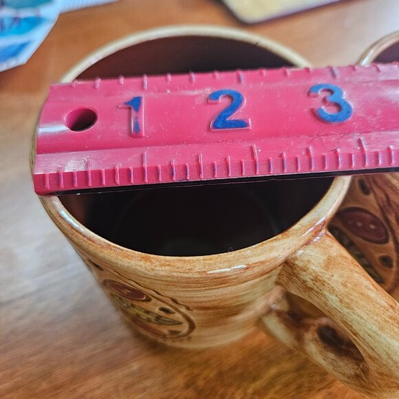 Pennsbury pottery vintage folk art glazed coffee mugs 1970s - Picture 6 of 7